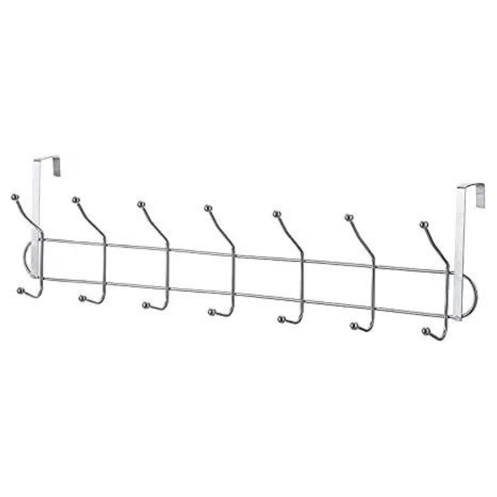 Multi Hooks Useful Stainless Steel Door Back Hanger