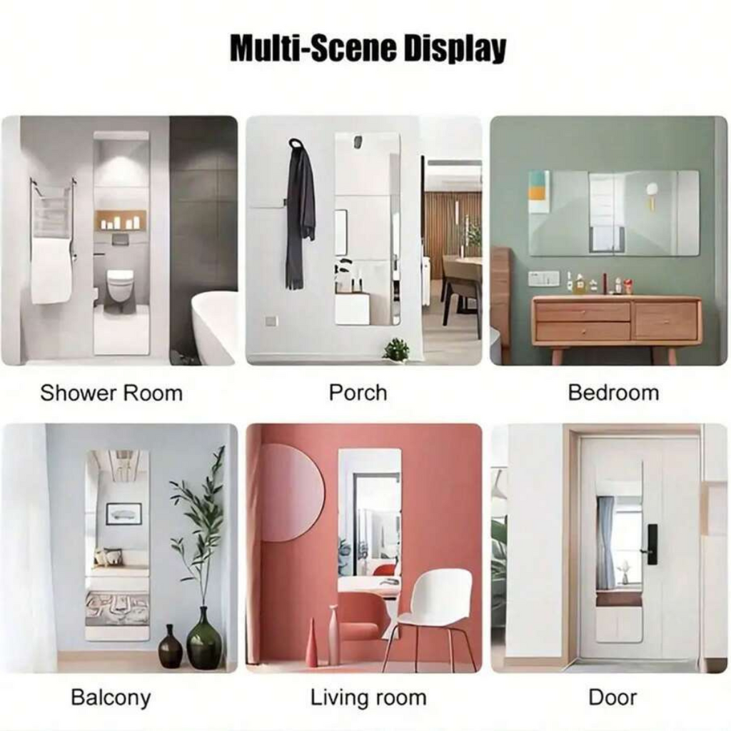 Acrylic Glass Wall Mirror - HD Self Adhesive DIY Mirror