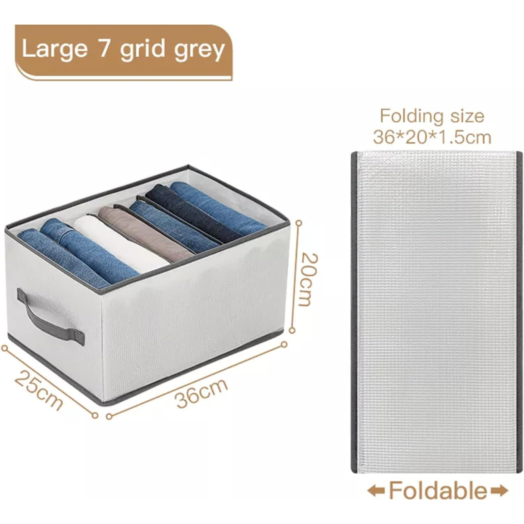 7 Grid Wardrobe Clothes Storage Organizer Box