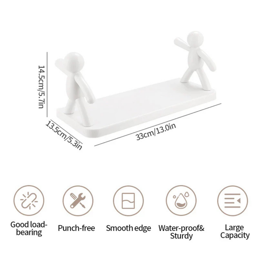 Wall Mounted Punch-free Organizer Rack for Kitchen & Bathroom