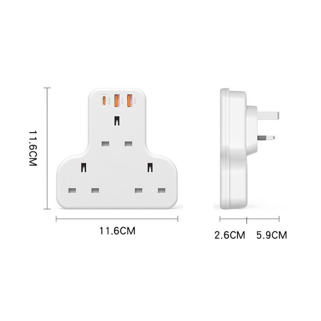 Smart Power Socket Hub with USB PD QC Fast Charging - Yesido MC15