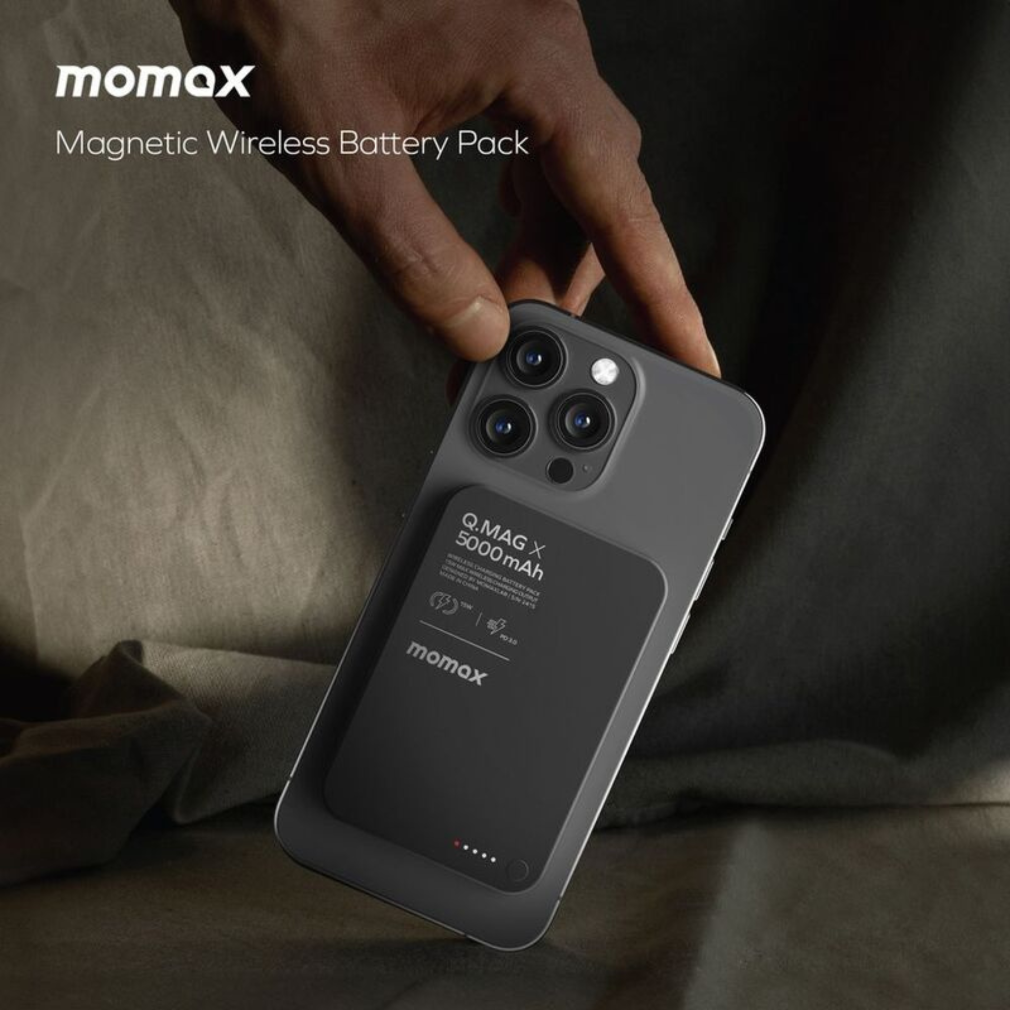 Momax Q.Mag X 5000mAh Gen2 Magnetic Wireless Power Bank