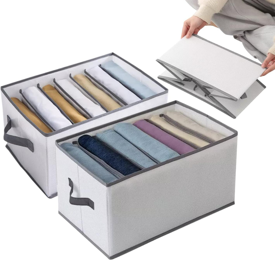 7 Grid Wardrobe Clothes Storage Organizer Box