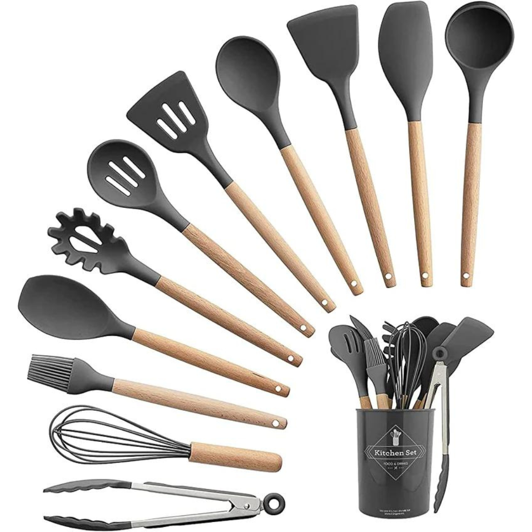 12 Pcs Non Stick Silicone Kitchenware Utensils Cookware Set