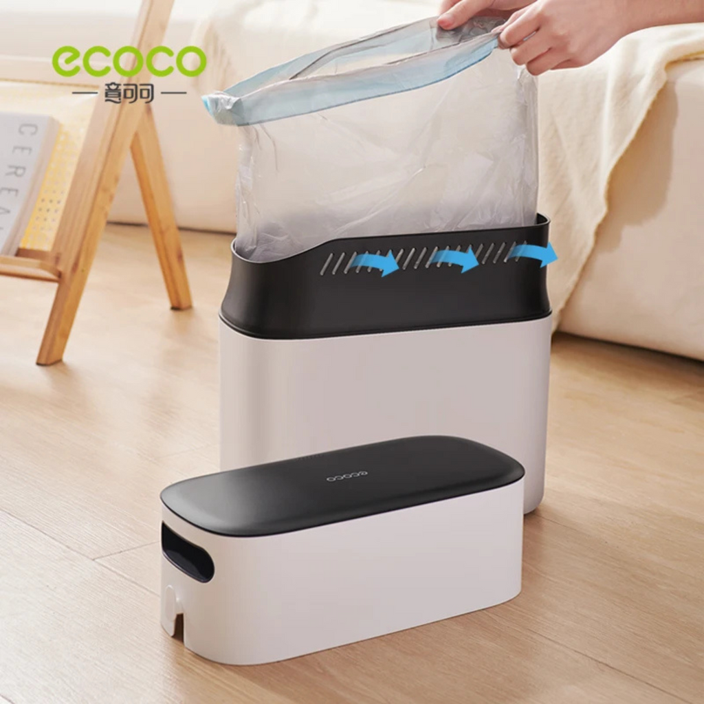 Ecoco Narrow Space Press-type Trash Can, Household Garbage Waste Bin