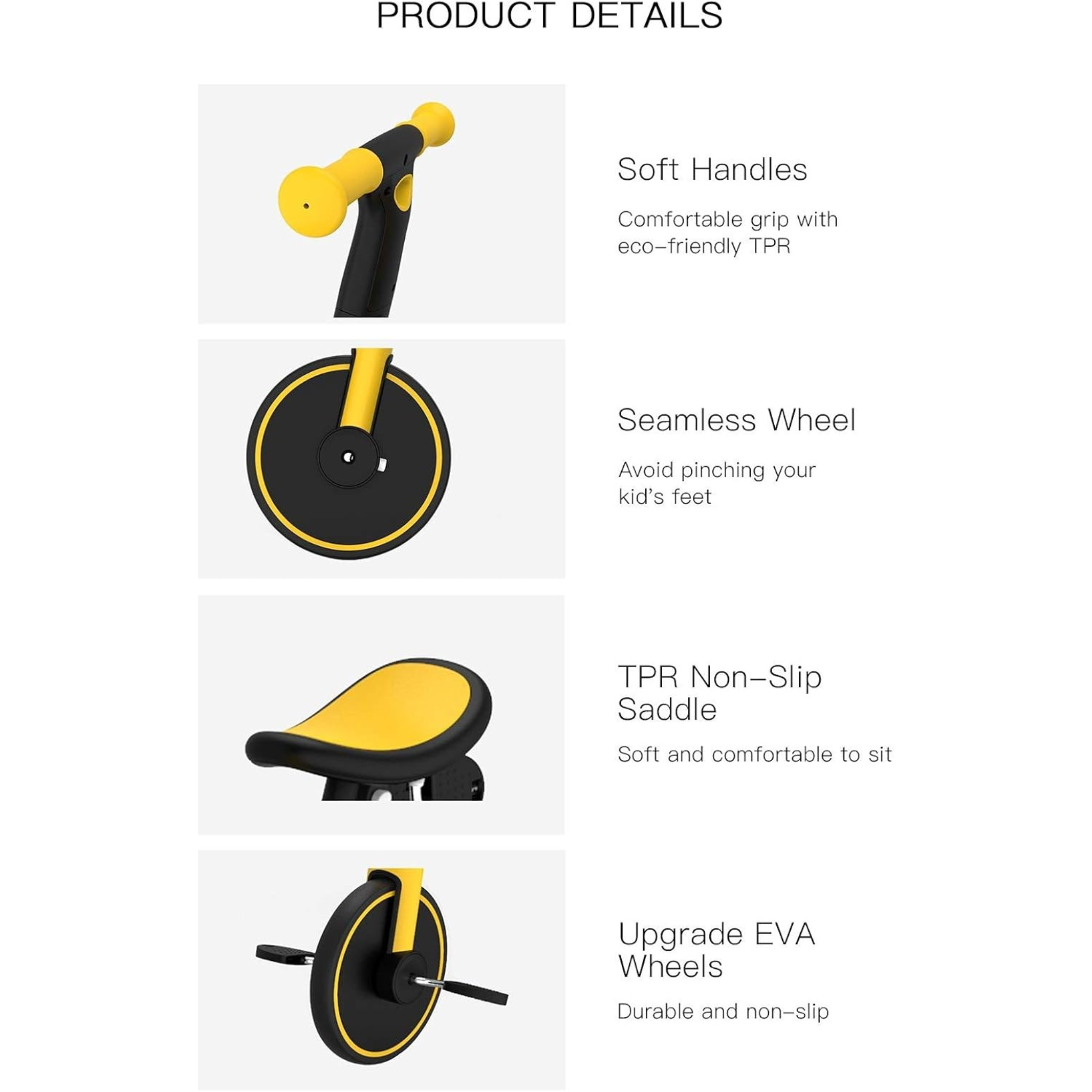 5 IN 1 Folding Tricycle, Balance Bicycle for Kids, Removable Pedal Scooter for Toddlers
