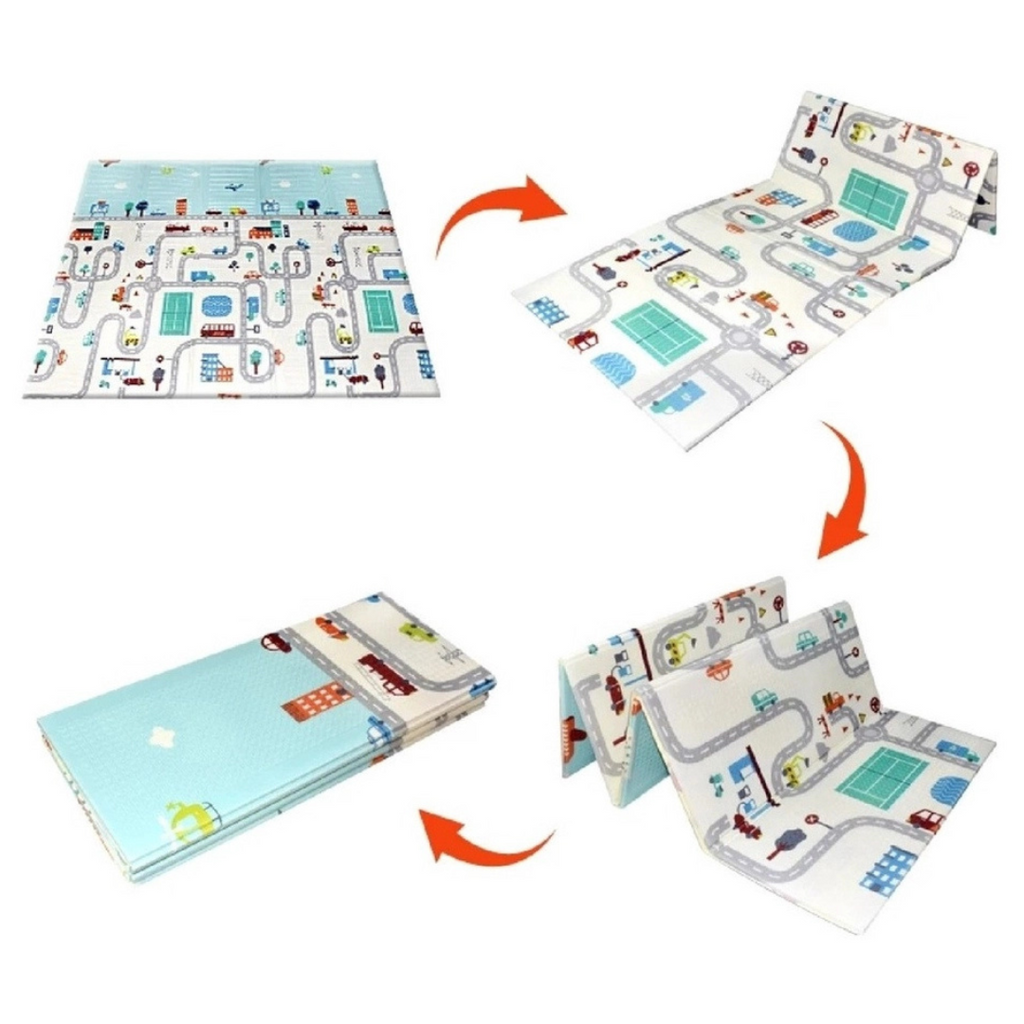Baby Play Mat, Folding Baby Crawling Two Sided Play Mat