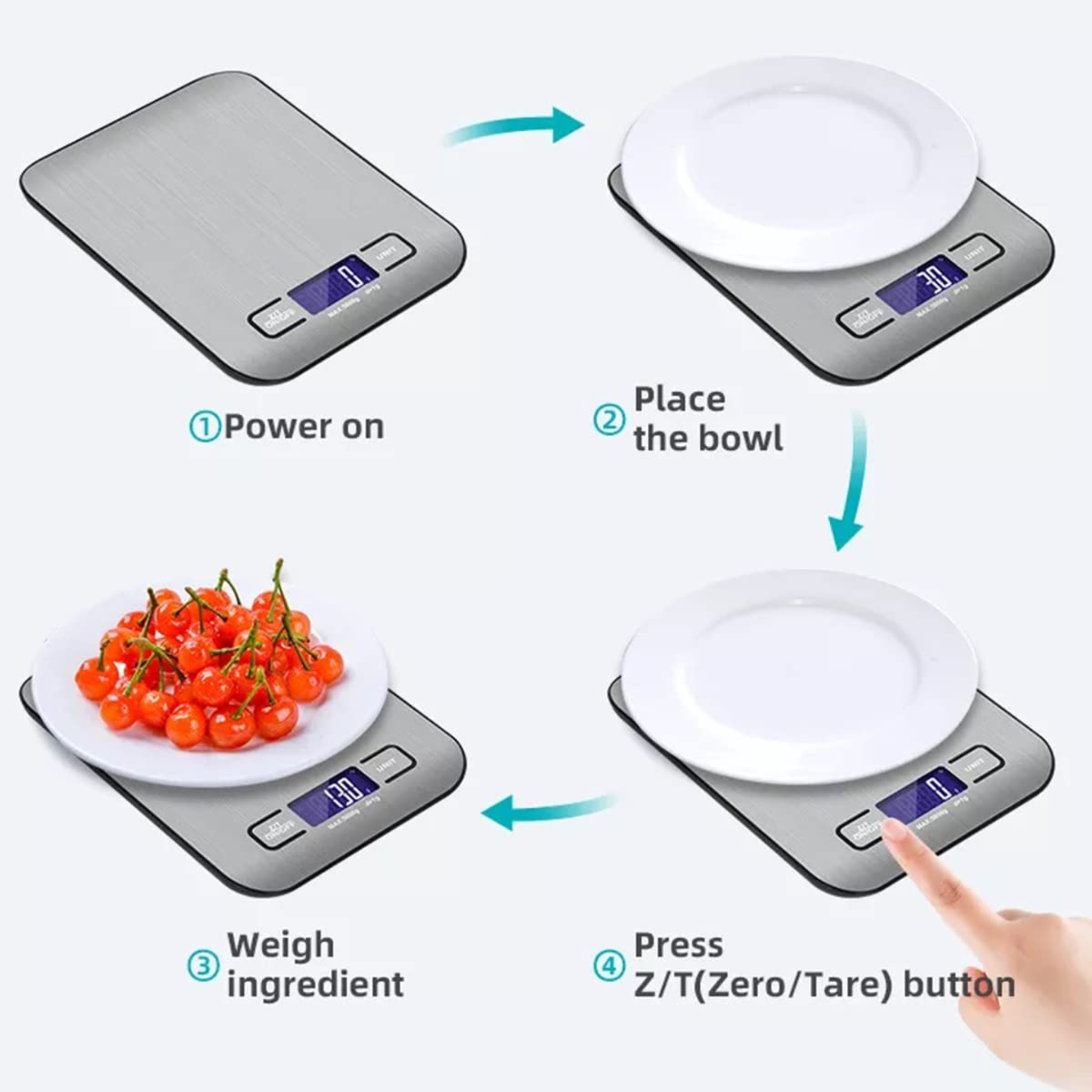 5Kg Stainless Steel Digital Kitchen Food Weighing Scale