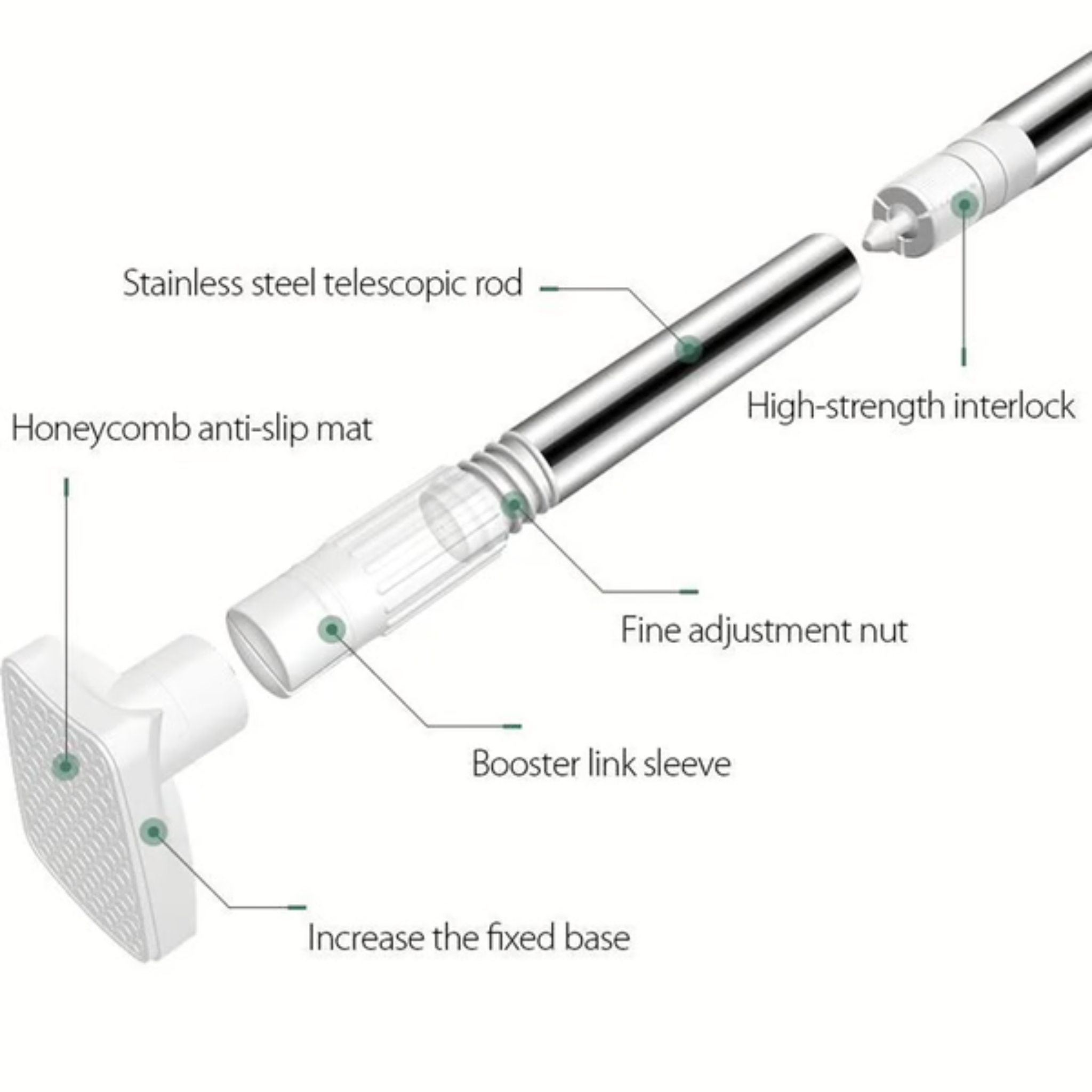 Adjustable Telescopic Curtain Rod – No Wall Drilling, Multipurpose