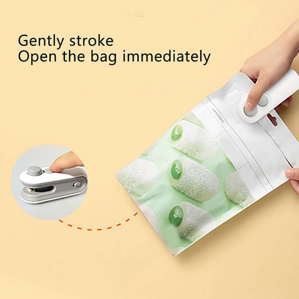 Mini Heat Sealer with Cutter - USB Charging Plastic Bags Sealer and Opener