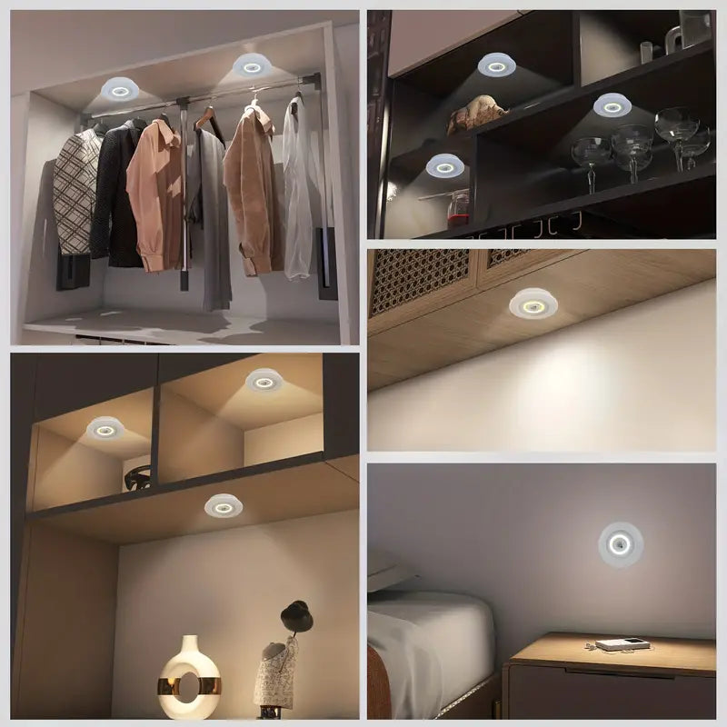 3 Pcs/Set Dimmable Under Cabinet LED Lights with Remote Control
