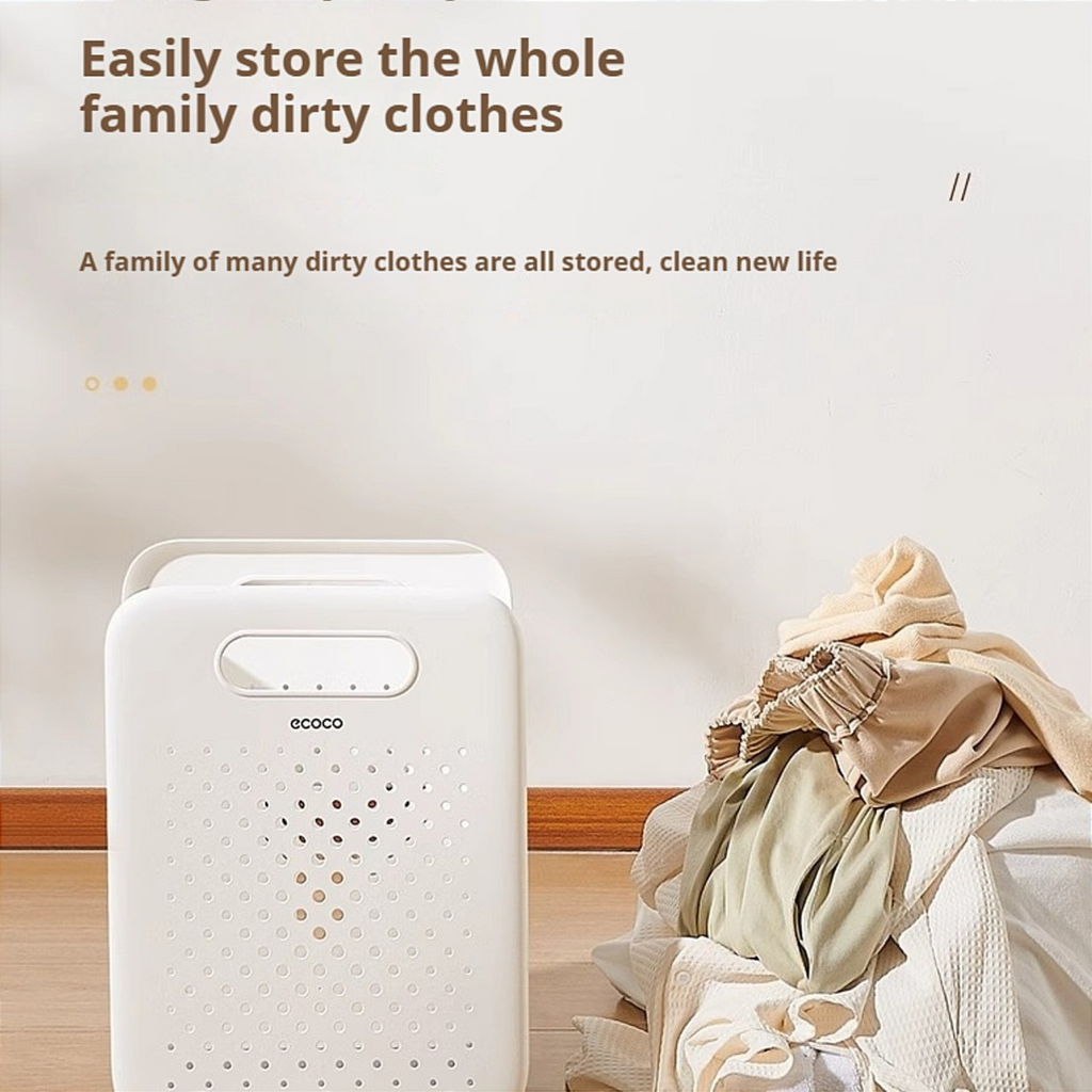 Ecoco Wall Mounted Laundry Basket with Undergarments Compartment