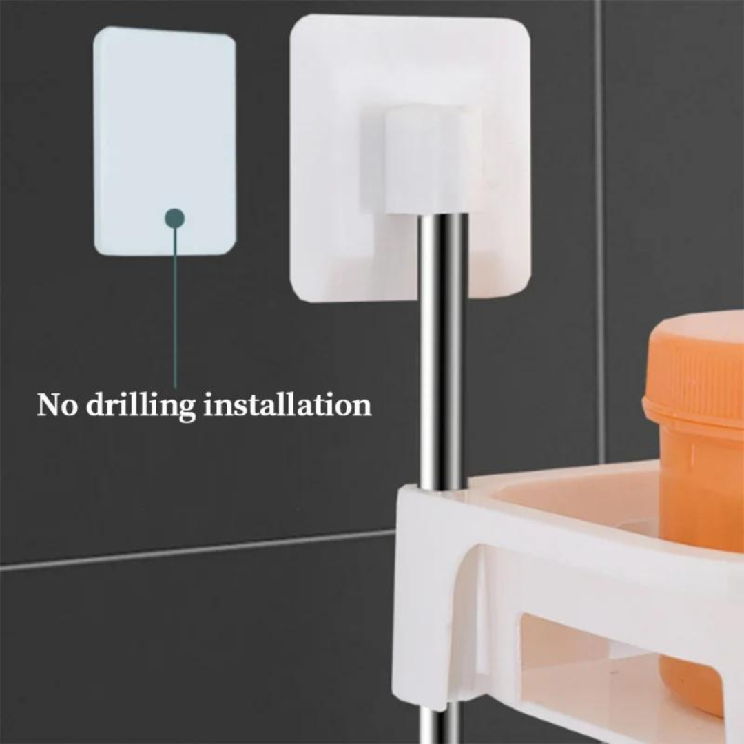3 Layer Wall Mounted Toilet Tank Top Storage Organizer Shelf