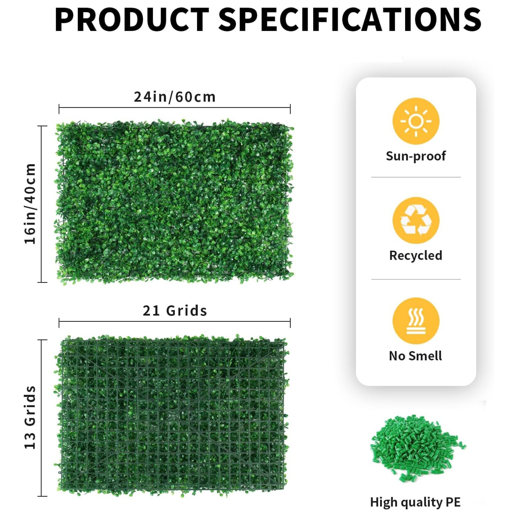 Artificial Milan Grass Wall Lawn Screen Fence