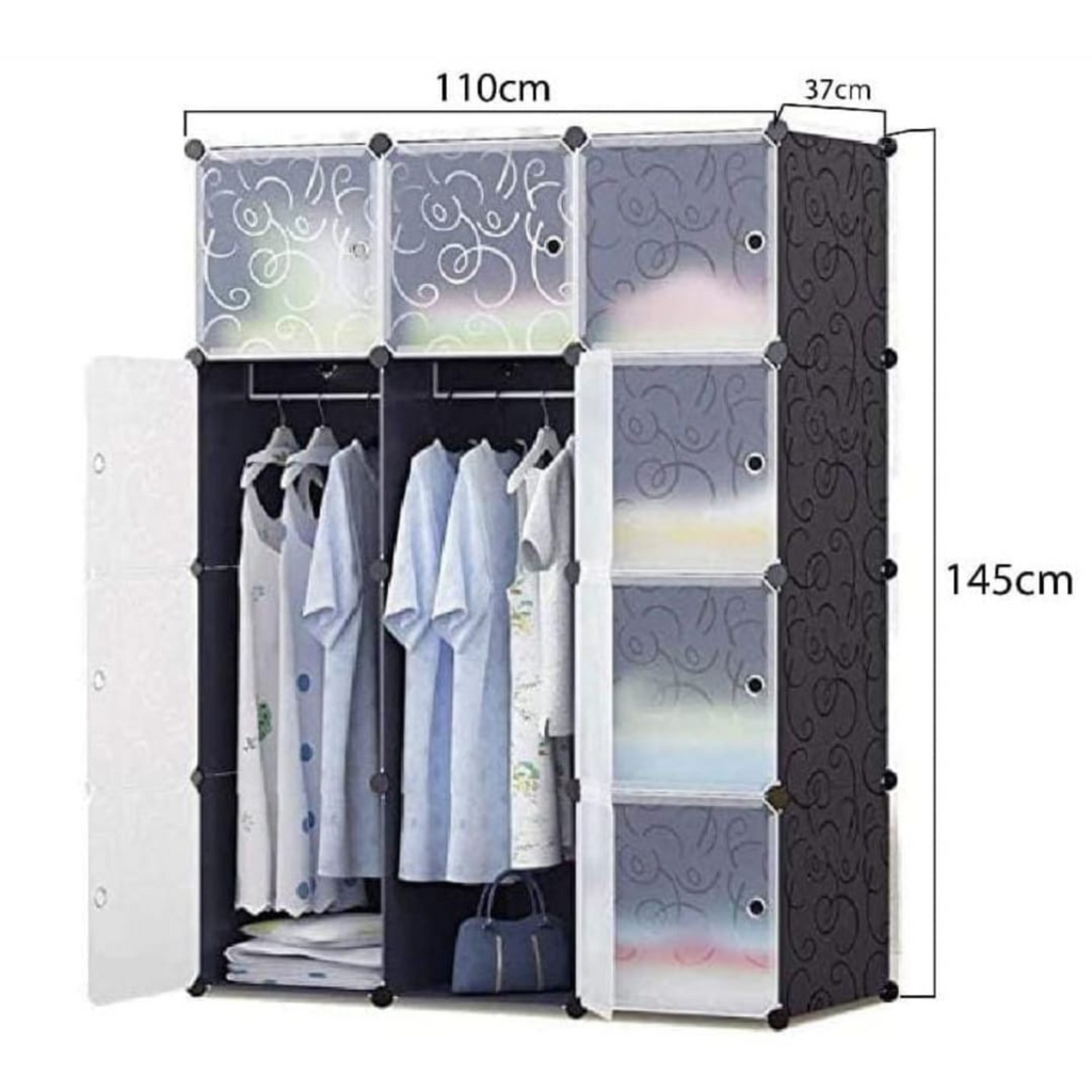 12 Cube DIY Wardrobe Storage Organizer Cabinet