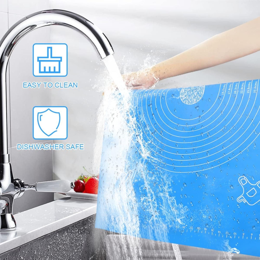 Non-stick Silicone Dough Mat, Kneading Rolling Baking Mat [45x60cm]