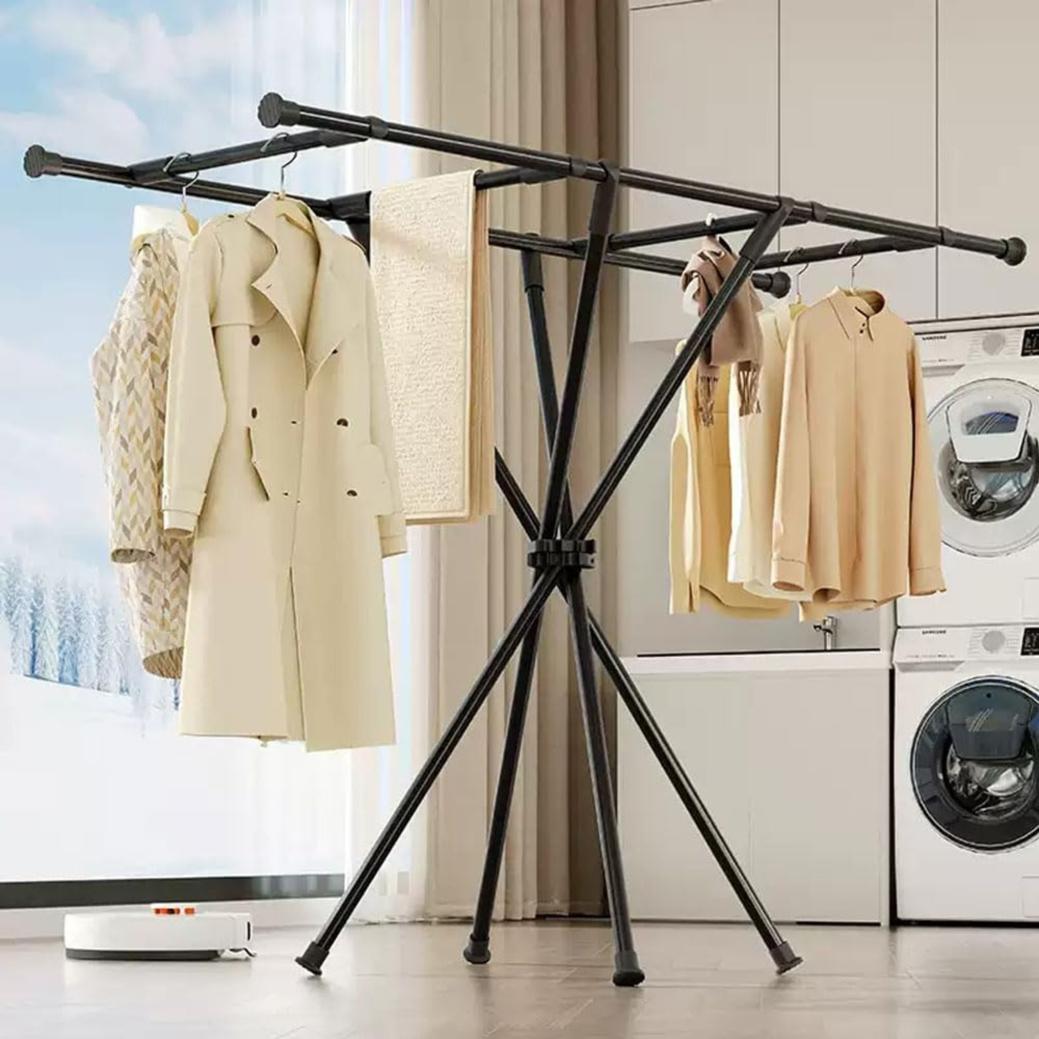 Collapsible Clothes Airer, Folding Clothes Drying Rack