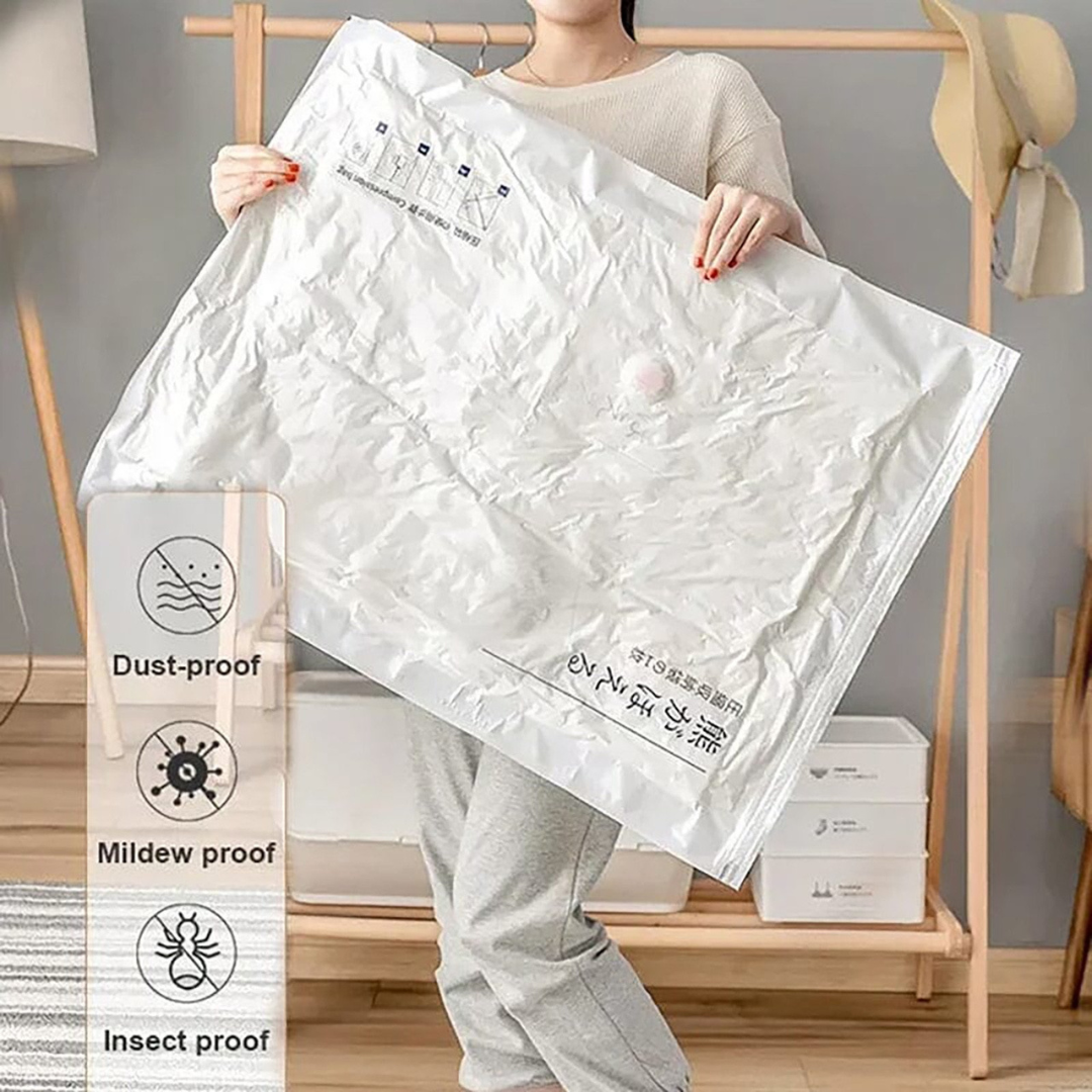 Vacuum Storage Bags for Clothes - Plastic Sealer Compression Bags