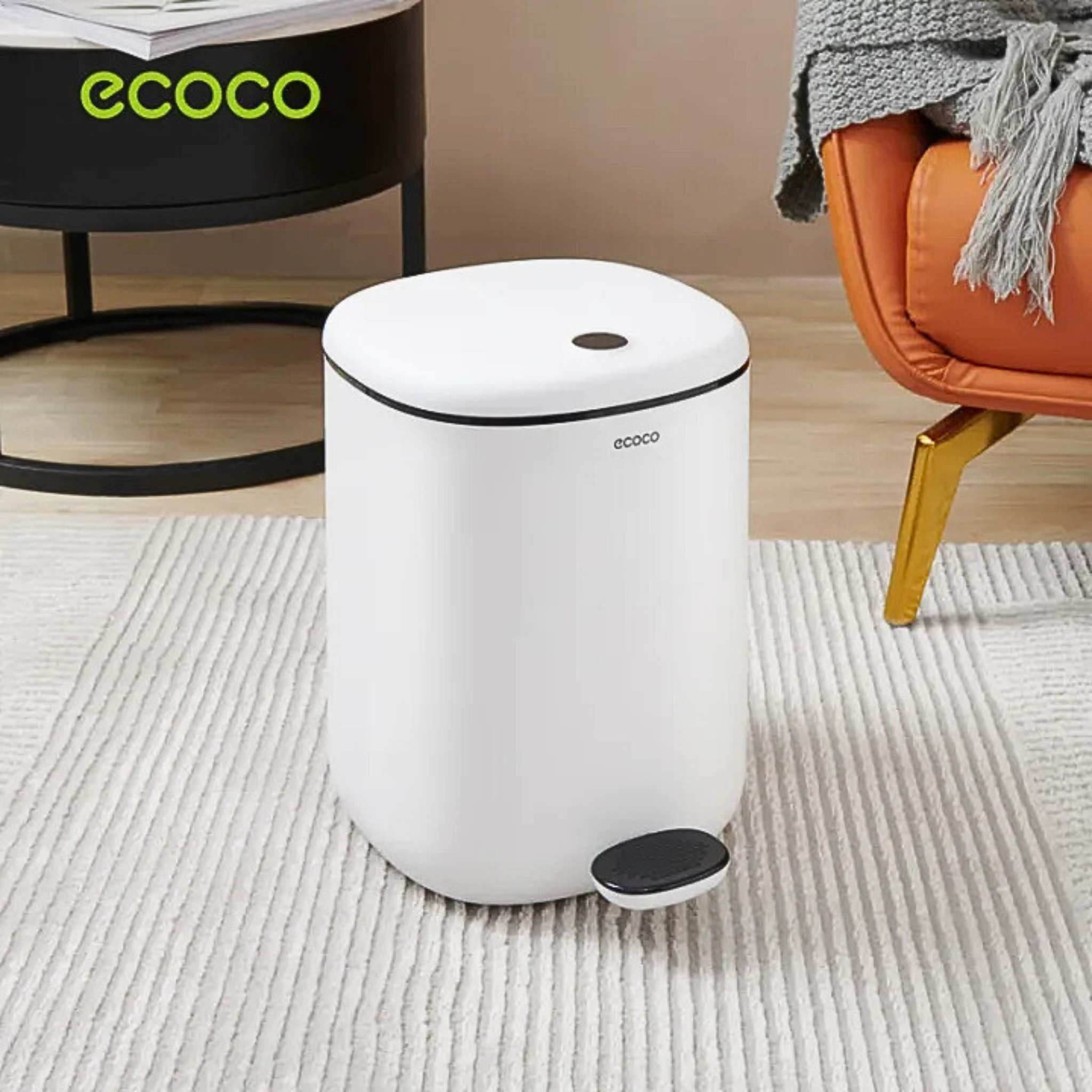 Ecoco 11 Liter Garbage Trash Bin with Foot Pedal