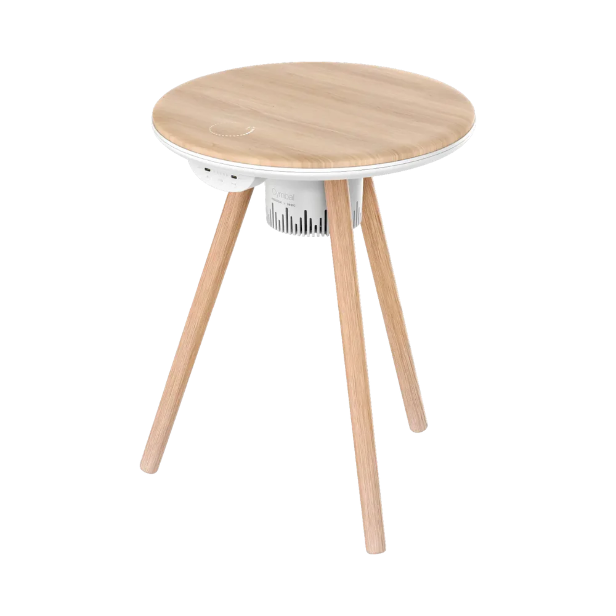 Momax Cymbal Foldable Smart Table With Wireless Charging, Speakers, USB-C Ports, and LED Lighting Effects