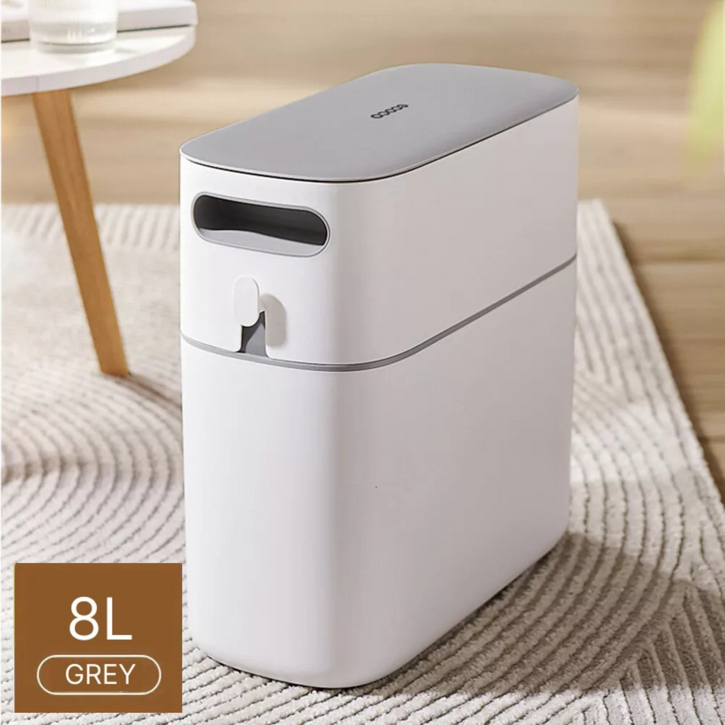 Ecoco Narrow Space Press-type Trash Can, Household Garbage Waste Bin