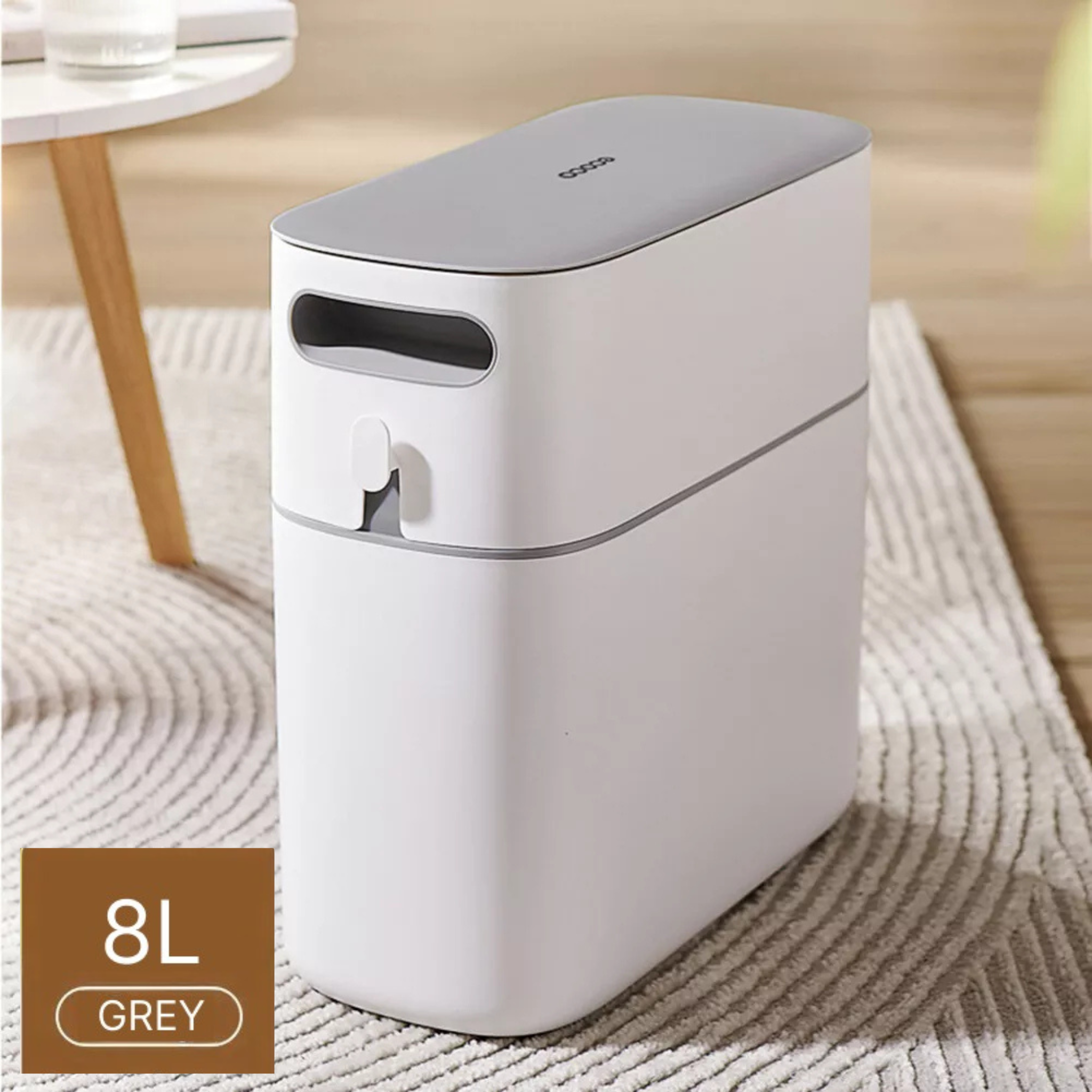 Ecoco Narrow Space Press-type Trash Can, Household Garbage Waste Bin