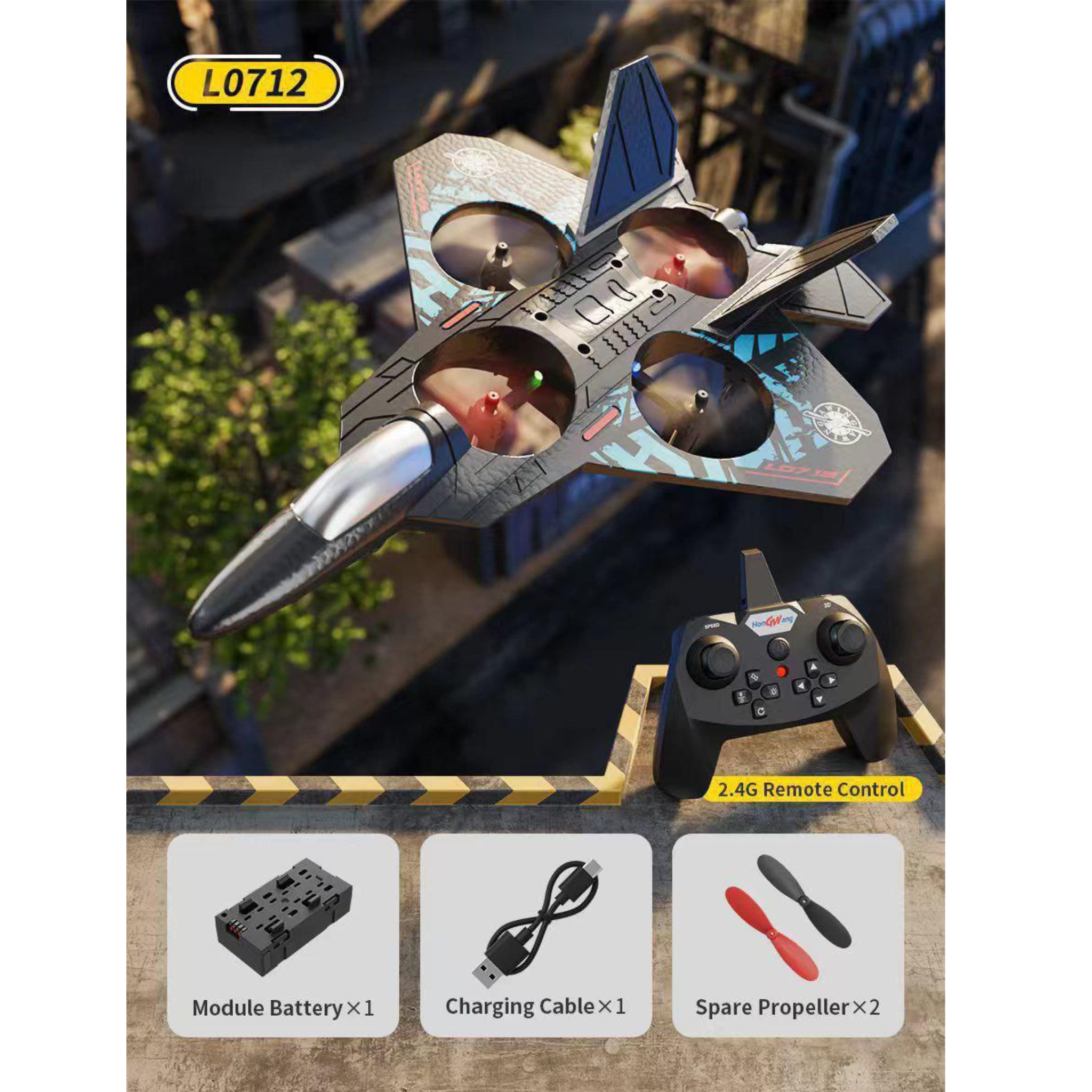 L0712 Remote Control 2.4GHz RC Fighter Plane Jet