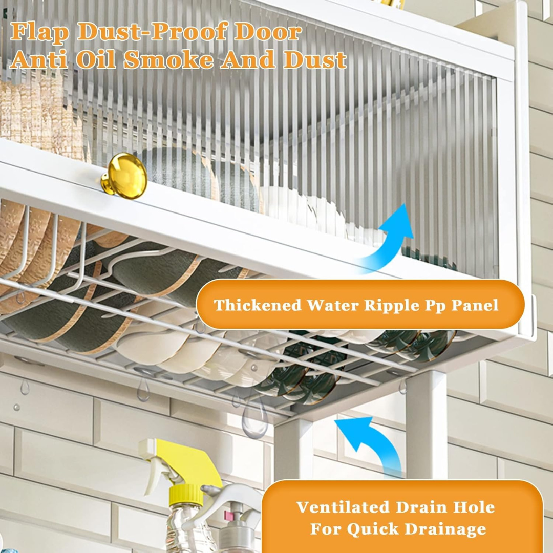 Dish Rack with Cover - Over The Sink Kitchen Dish Drying Rack