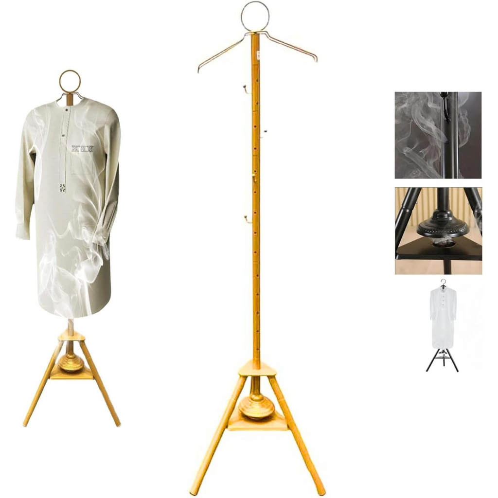 Vertical Clothes Bakhoor Incense Burner Stand, Abaya Garment Steamer Stand
