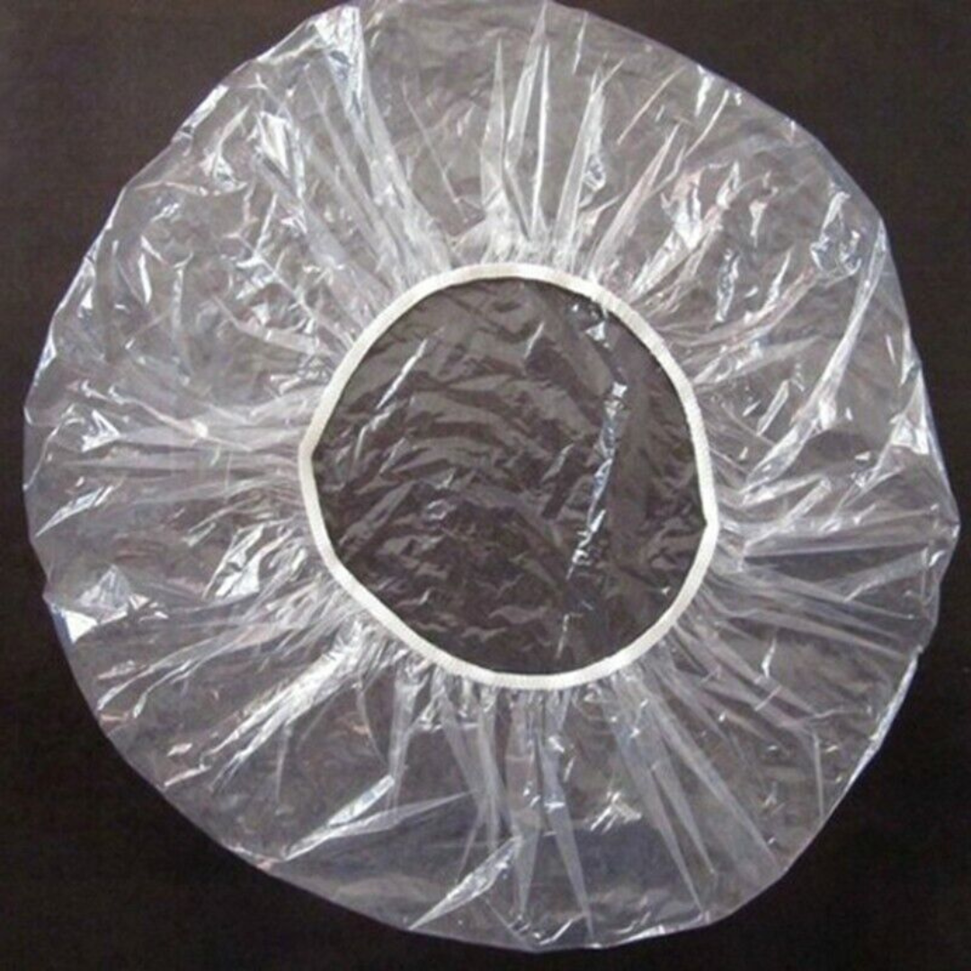 Disposable Plastic Head Hair Cover Shower Cap for Men and Women