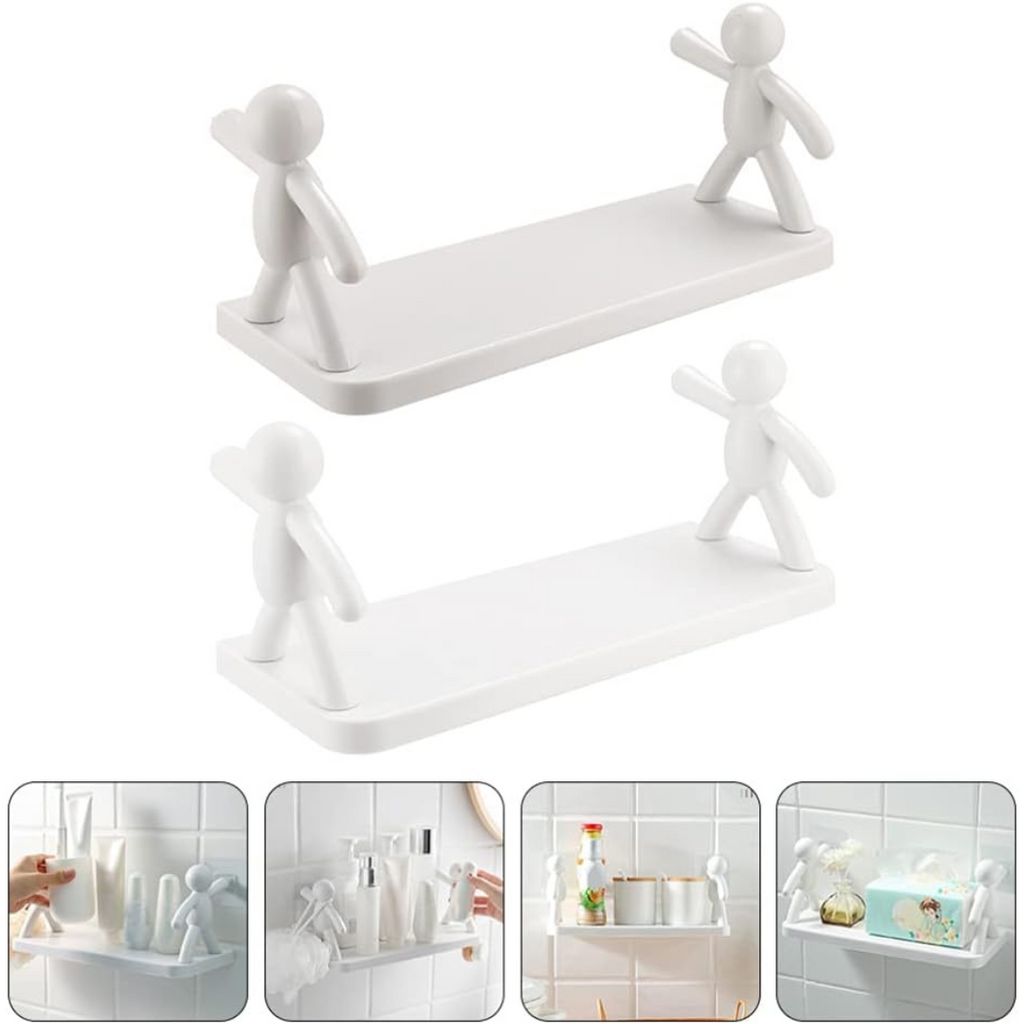 Wall Mounted Punch-free Organizer Rack for Kitchen & Bathroom