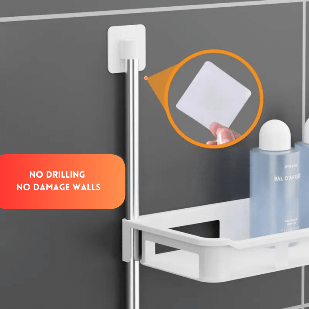 3 Layer Wall Mounted Toilet Tank Top Storage Organizer Shelf