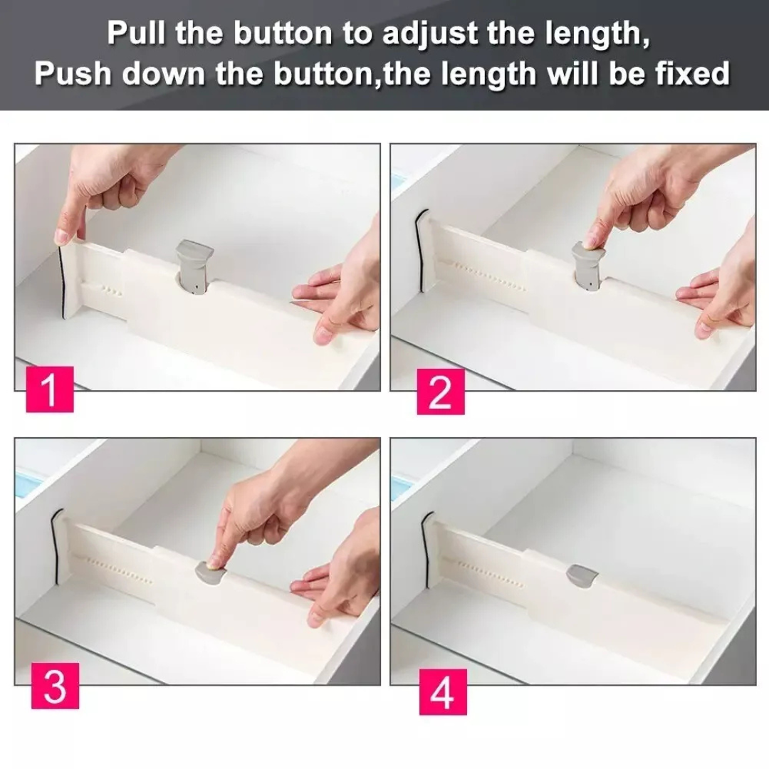 Adjustable Expandable Drawer Divider, Shelf Partition Separator Organizer