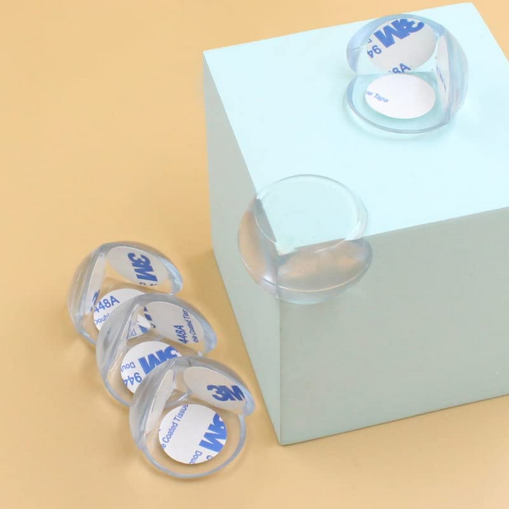 Transparent Silicone Table and Furniture Corner Protectors for Baby Safety (Pack of 4 Pieces)