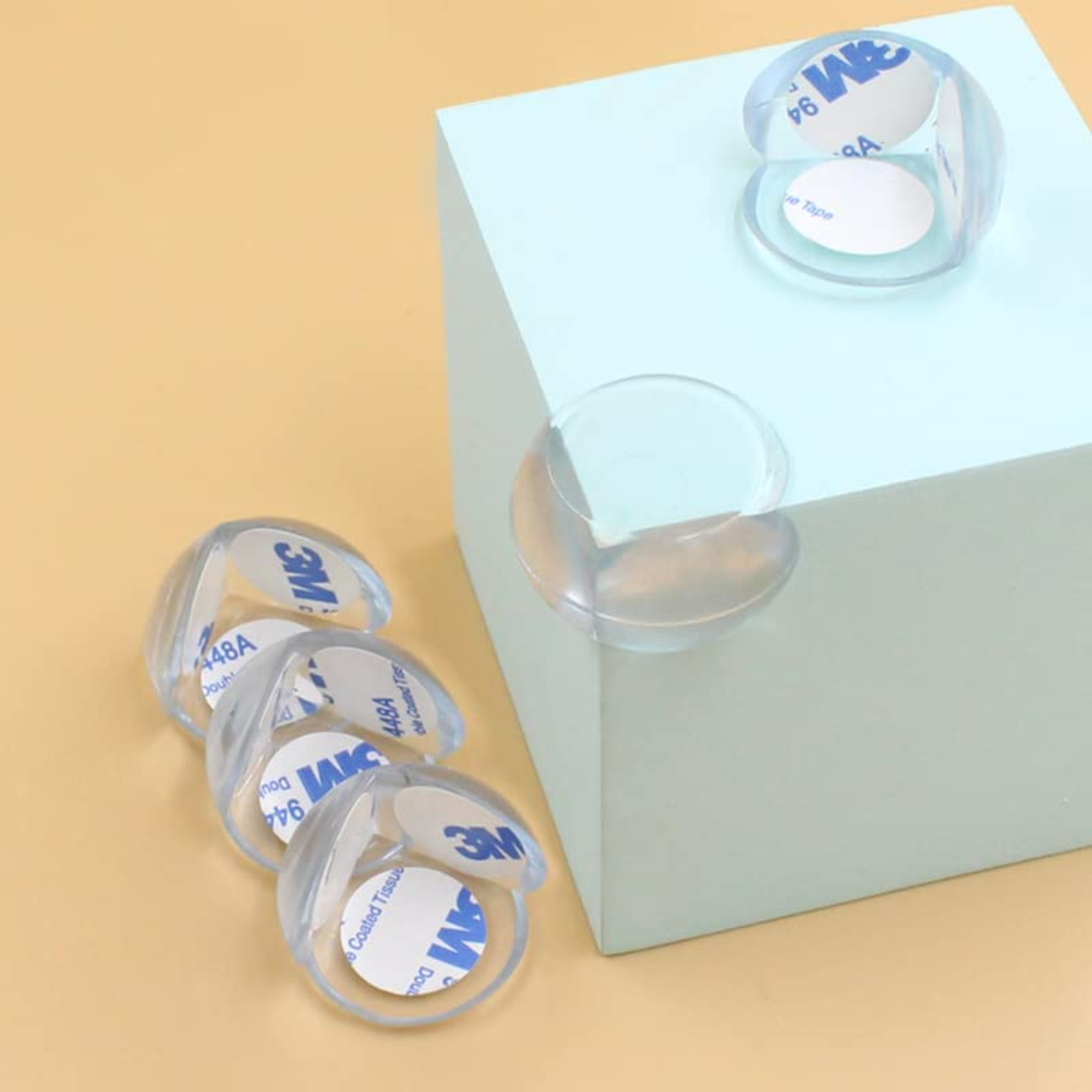 Transparent Silicone Table and Furniture Corner Protectors for Baby Safety (Pack of 4 Pieces)