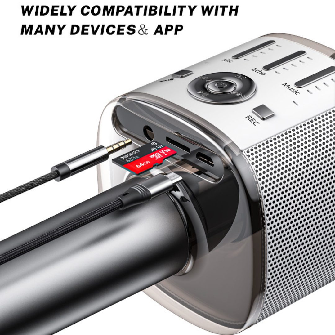 Yesido Wireless Bluetooth Karaoke Microphone with Speaker
