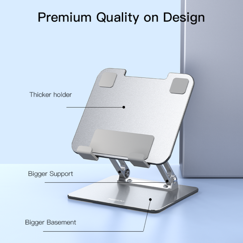Adjustable Height Foldable Aluminium Alloy Tablet Holder Stand - Yesido C185