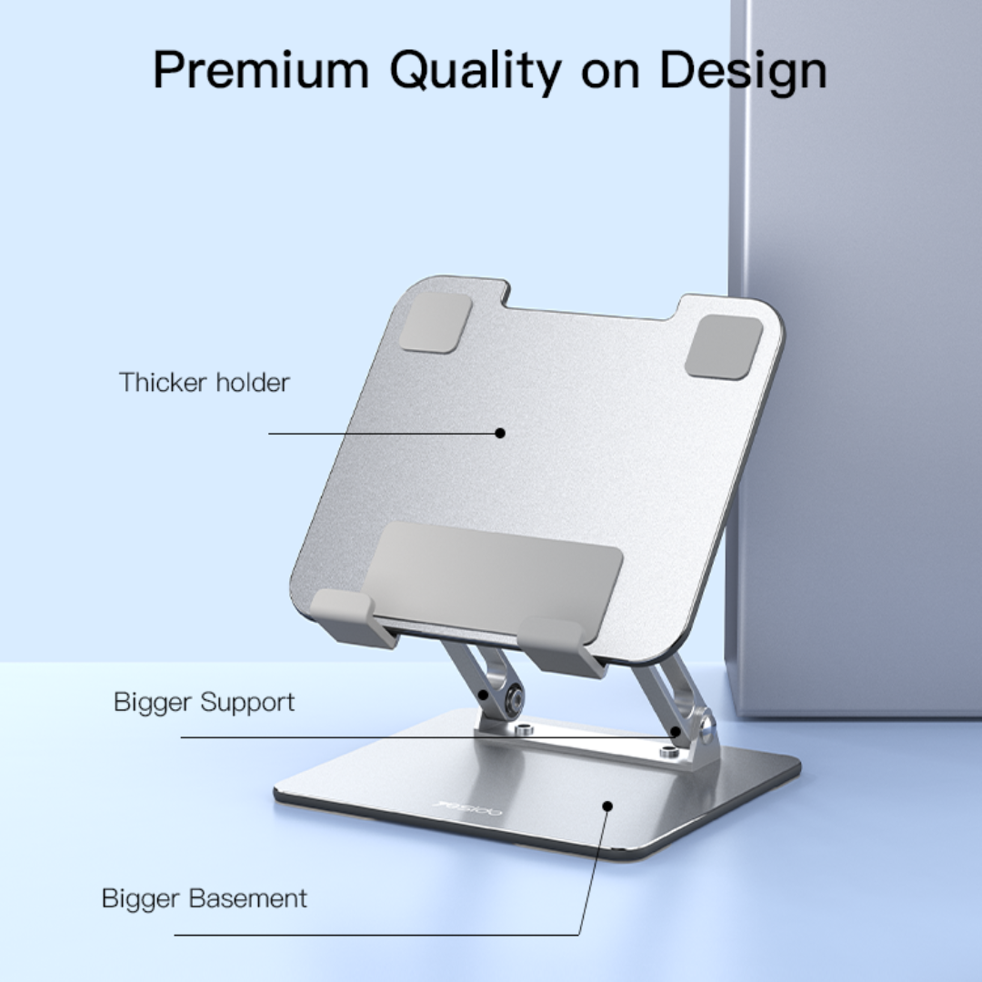 Adjustable Height Foldable Aluminium Alloy Tablet Holder Stand - Yesido C185