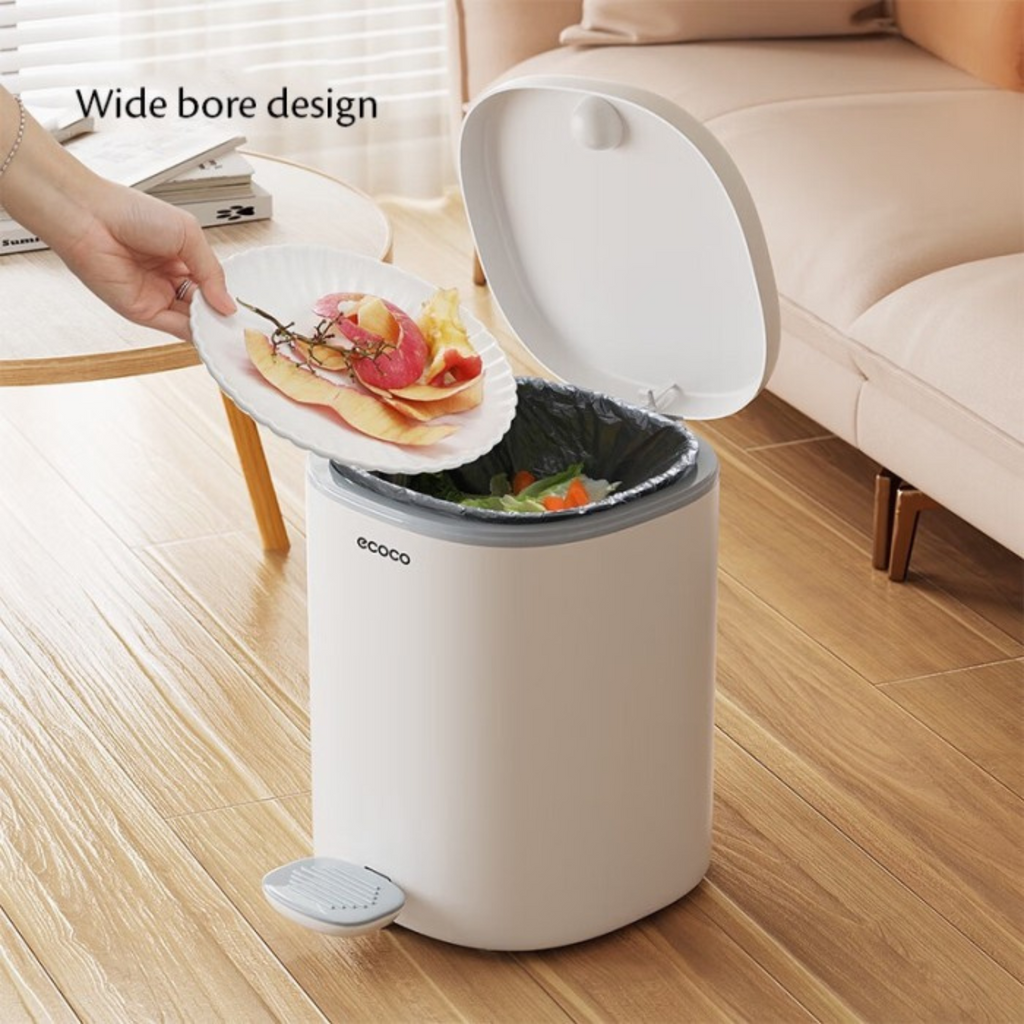 Ecoco 11 Liter Garbage Trash Bin with Foot Pedal