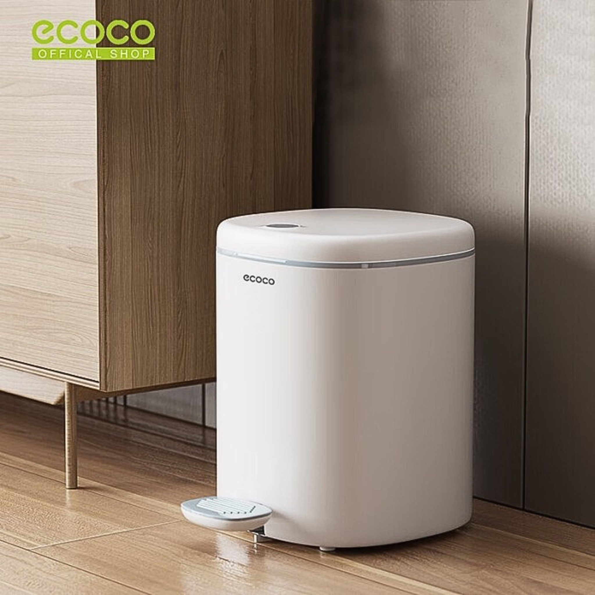 Ecoco 11 Liter Garbage Trash Bin with Foot Pedal