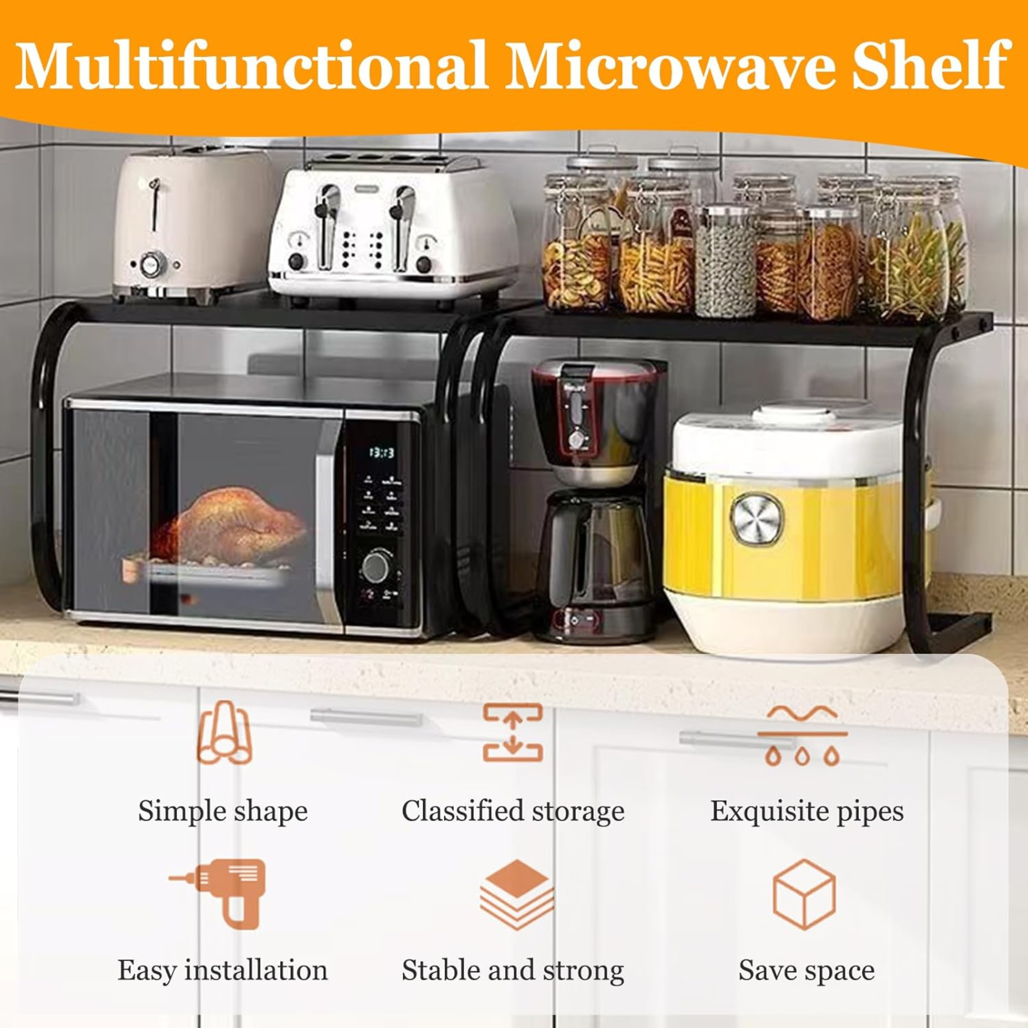 C Shaped Microwave Oven Rack