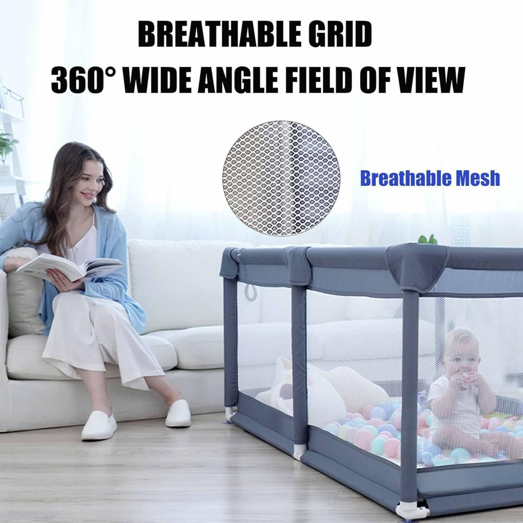 Large Playpen for Baby and Toddlers | Dark Grey | Without Balls
