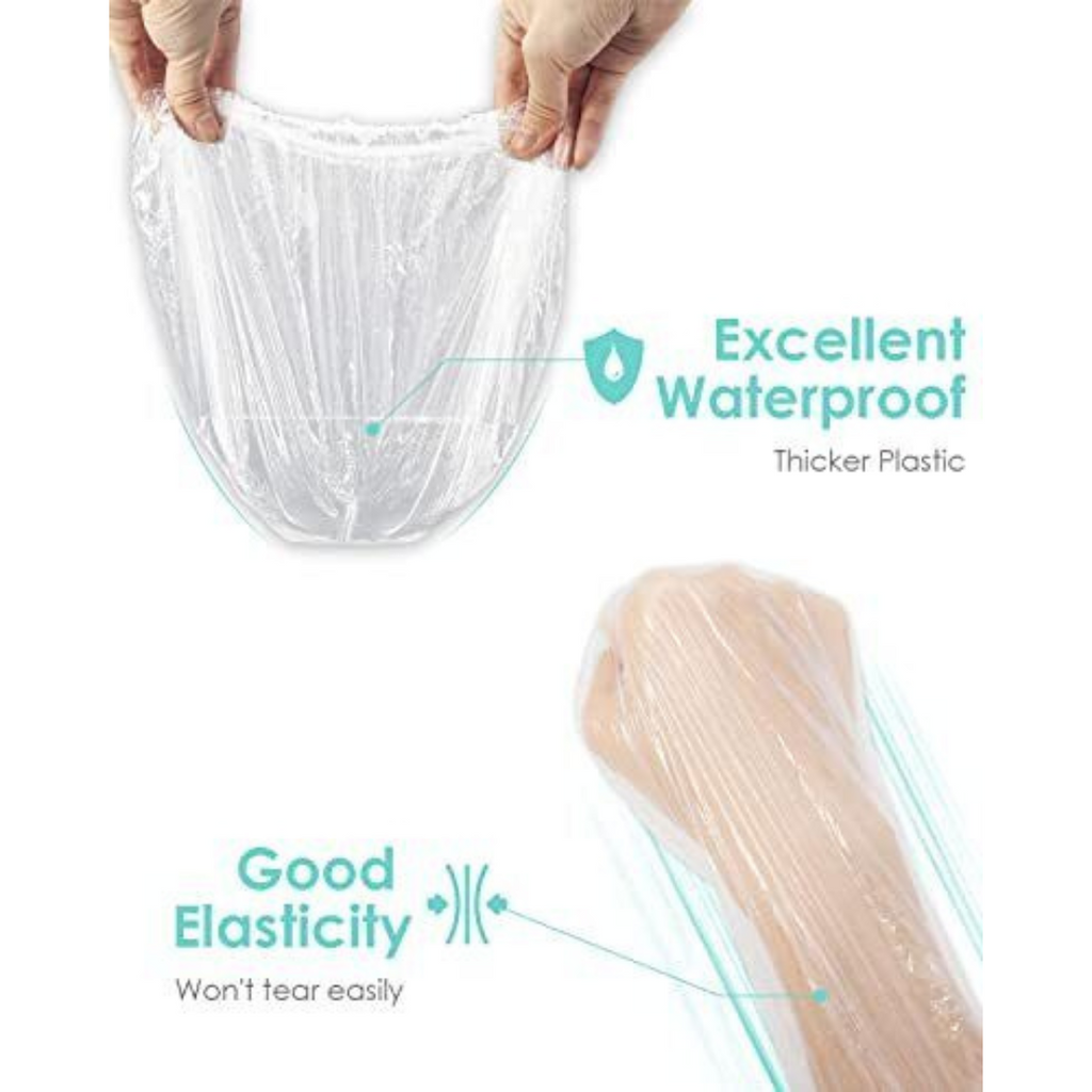 Disposable Plastic Head Hair Cover Shower Cap for Men and Women