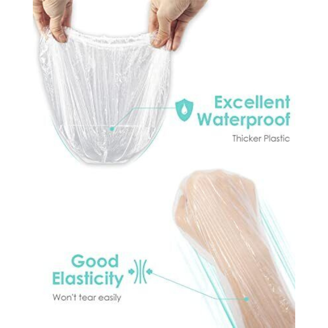 Disposable Plastic Head Hair Cover Shower Cap for Men and Women