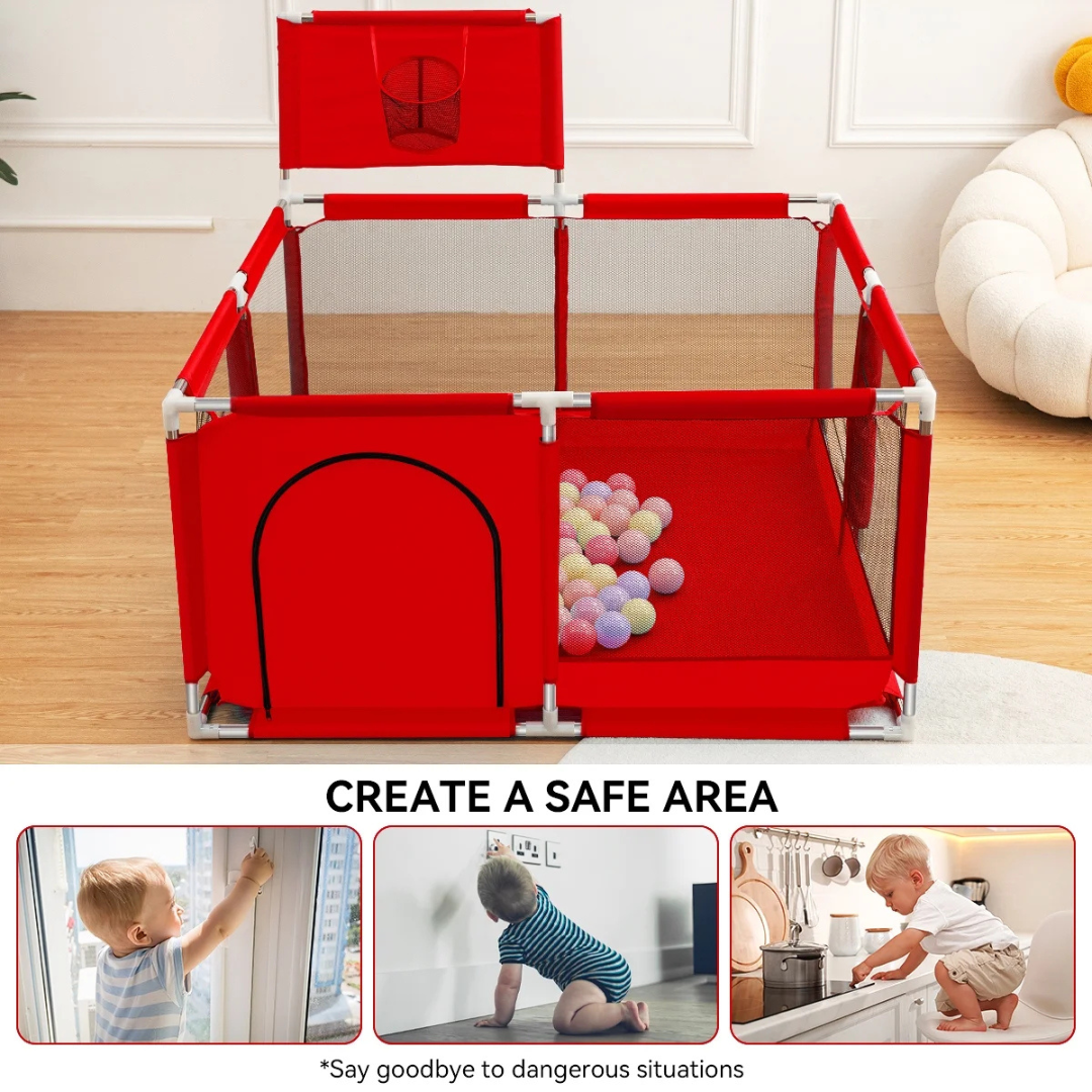 Square-shaped Playing Fence, Indoor Playpen for Toddlers