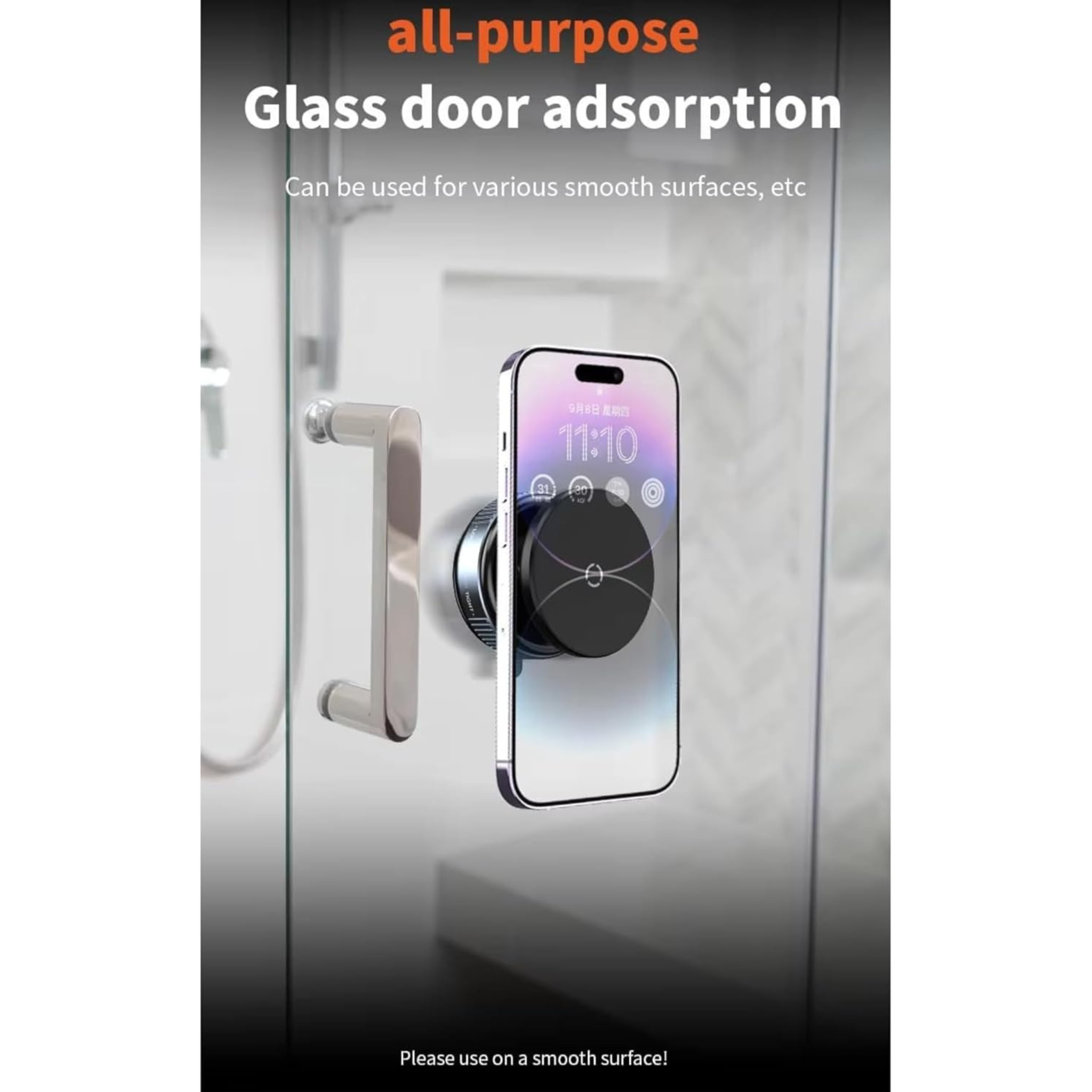 Vacuum Suction Magnetic Phone Mount, 360° Rotatable Mobile Holder K009
