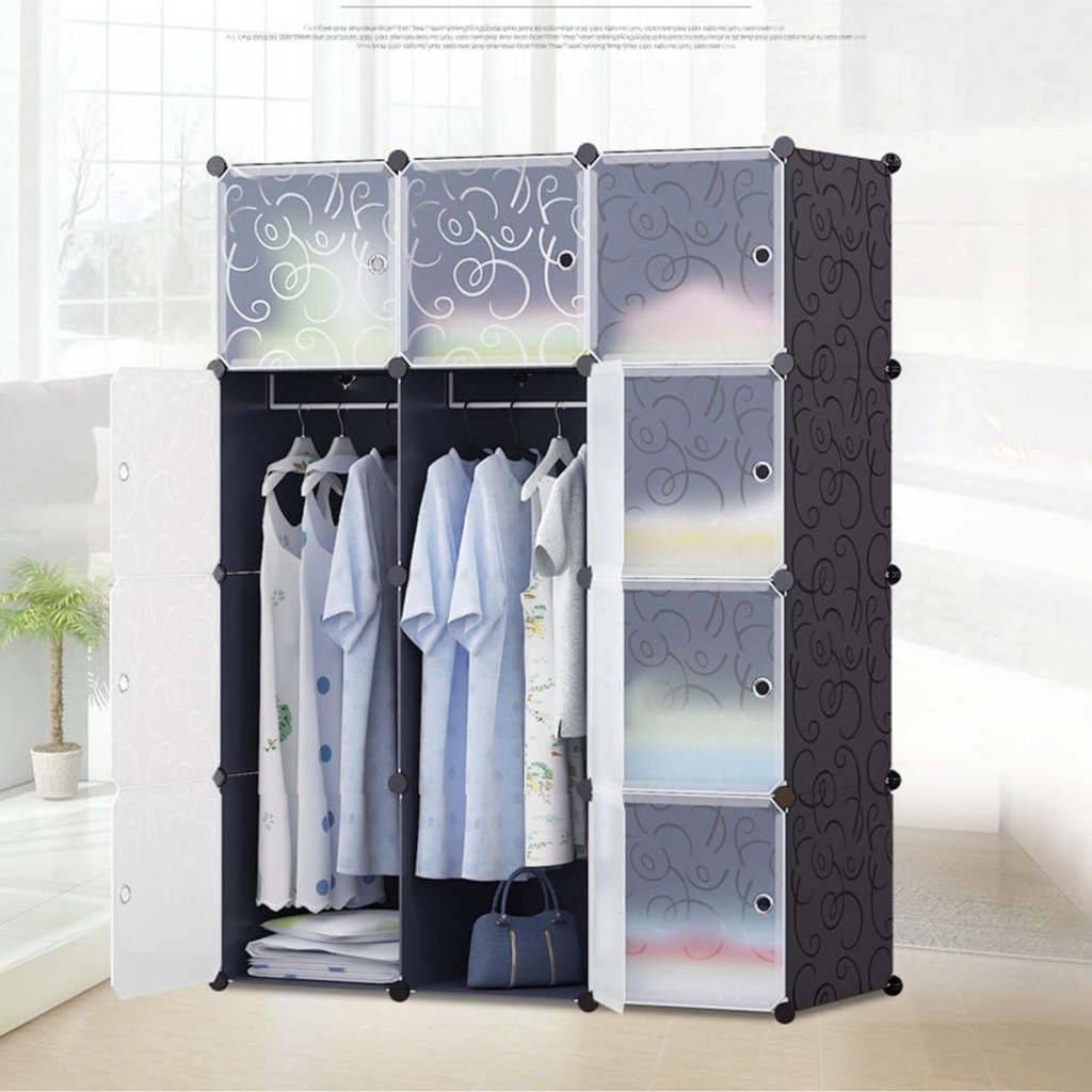 12 Cube DIY Wardrobe Storage Organizer Cabinet
