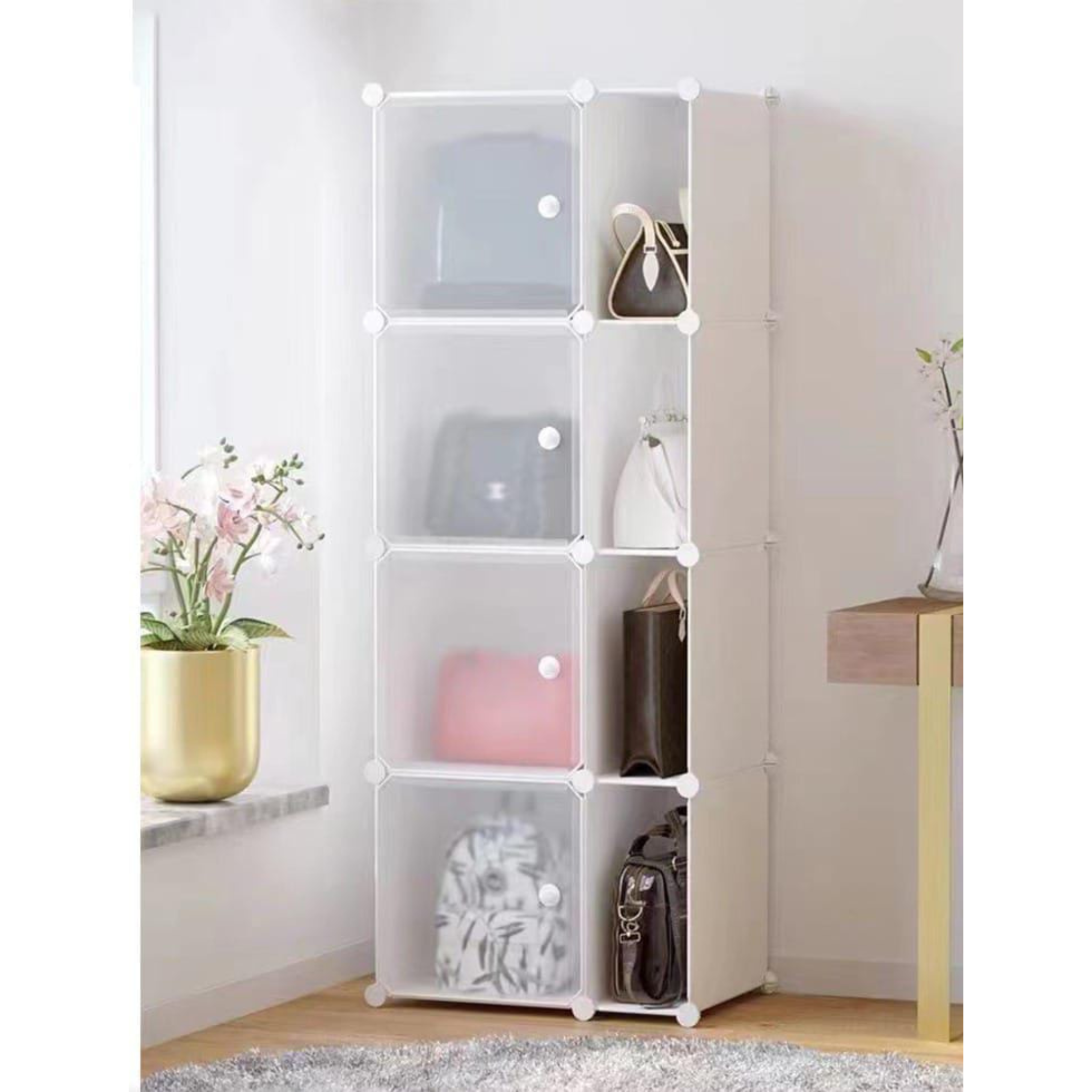 DIY Handbag Storage Cabinet, Multi-purpose Handbags Organizer Shelf