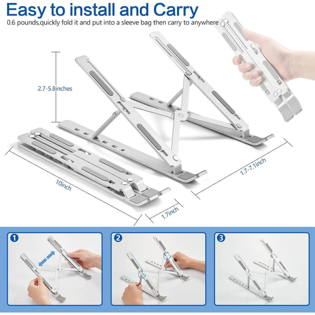 Foldable Ergonomic Aluminium Alloy Laptop Stand