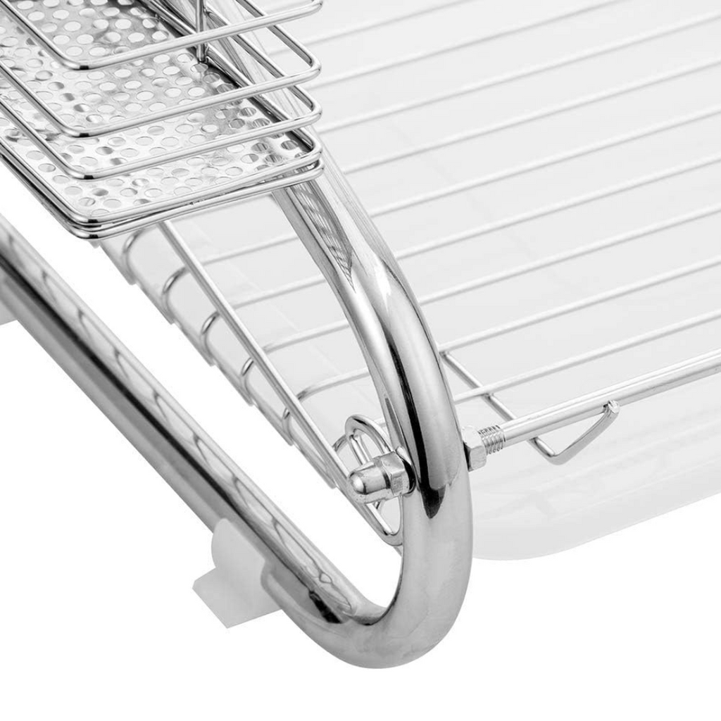 2 Layer Chrome Plated SS Stainless Steel Kitchen Dish Drying Rack